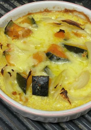 簡単ヘルシーなかぼちゃと玉ねぎのグラタン-レシピのメイン写真