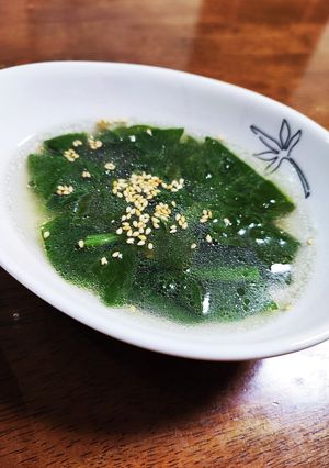 ちぢみほうれん草のほっこりスープ-レシピのメイン写真