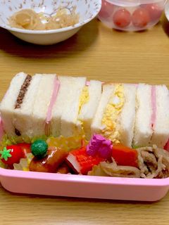 サンドイッチ弁当 小2女子-レシピのメイン写真