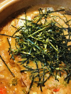キムチ鍋の〆●海苔玉子雑炊-レシピのメイン写真