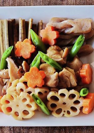 レンジ筑前煮☆煮物☆洋風お節☆簡単お節-レシピのメイン写真