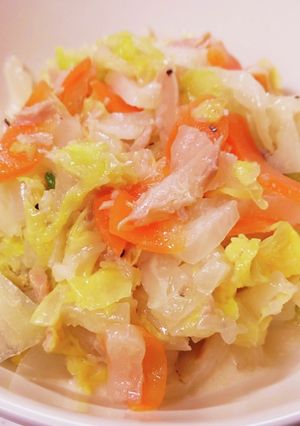 レンジで超簡単！白菜とツナの温サラダ-レシピのメイン写真