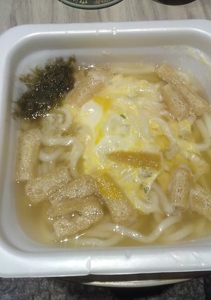 レンチンでお手軽うどんV5〜刻みあげ-レシピのメイン写真