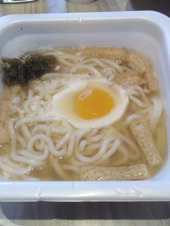 レンチンでお手軽うどんV6〜刻みあげ月見-レシピのメイン写真