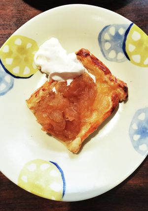 アップルタルトタタン✿ 生クリーム添え✿-レシピのメイン写真
