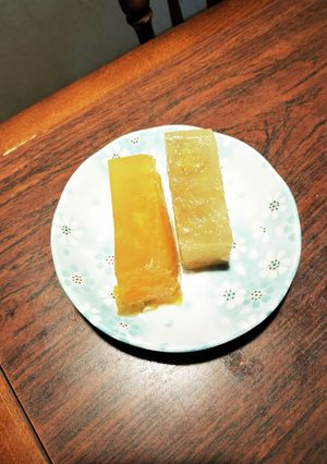 お正月おせち♡♡蜜柑と林檎でフルーツ寒天-レシピのメイン写真