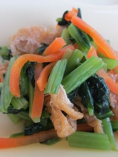 小松菜とあげのおひたし#豊明市学校給食-レシピのメイン写真