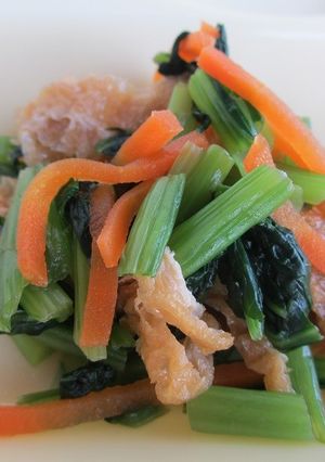 小松菜とあげのおひたし＃豊明市学校給食-レシピのメイン写真