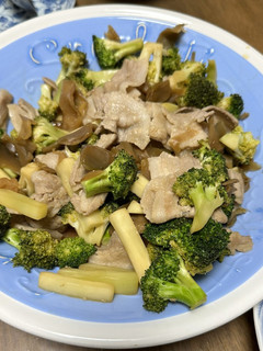 ブロッコリーと搾菜豚肉炒め-レシピのメイン写真