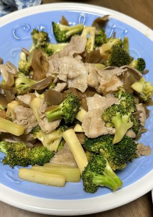 ブロッコリーと搾菜豚肉炒め-レシピのメイン写真