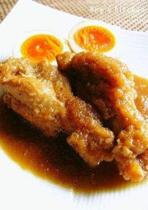 鶏手羽の玉ねぎ煮込み-レシピのメイン写真