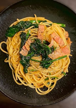 ほうれん草とベーコンのパスタ-レシピのメイン写真