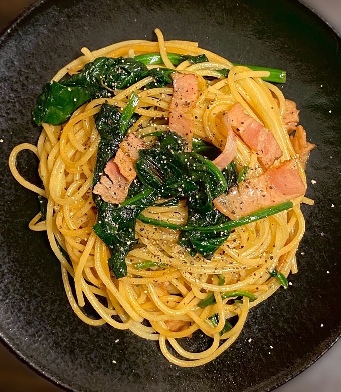 ほうれん草とベーコンのパスタ-レシピのメイン写真