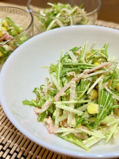 水菜のごまマヨサラダ-レシピのメイン写真