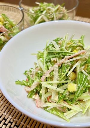 水菜のごまマヨサラダ-レシピのメイン写真
