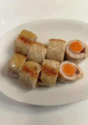 犬用おせち・ごちそう　にんじんの豚肉巻き-レシピのメイン写真