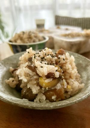 栗入り赤飯-レシピのメイン写真