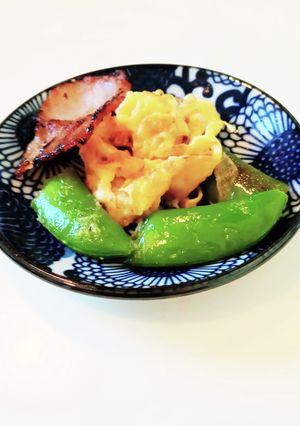 スナップえんどうと卵とベーコンの炒め物-レシピのメイン写真