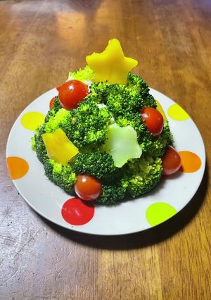 クリスマス用 ツリーサラダ-レシピのメイン写真