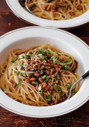 レンジで作る！簡単納豆パスタ♡-レシピのメイン写真