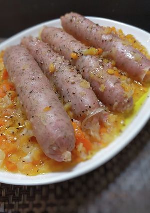 レンズ豆とソーセージの煮込み-レシピのメイン写真