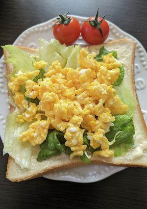 卵のオープンサンド-レシピのメイン写真