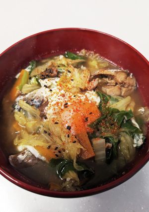 白菜とサバ缶　たまに玉子！-レシピのメイン写真