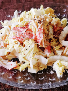 100円以下白菜カニかまサラダダイエット-レシピのメイン写真