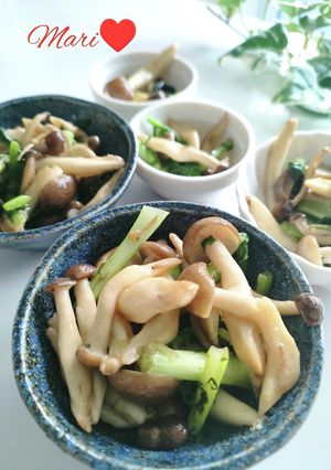 家族に好評☆しめじと大根の葉炒め-レシピのメイン写真