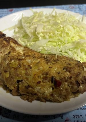 白菜とひき肉のオムレツ-レシピのメイン写真