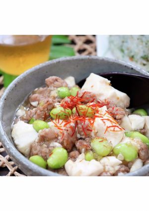 枝豆とお豆腐のそぼろあん☆-レシピのメイン写真