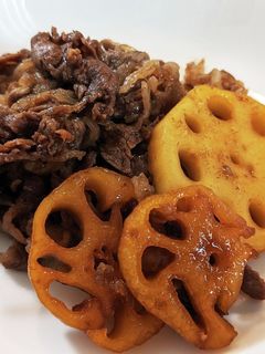 牛肉と蓮根の甘辛炒め-レシピのメイン写真