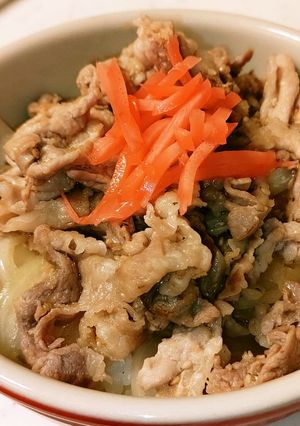 黒豚切り落としwith玉ねぎ丼。-レシピのメイン写真