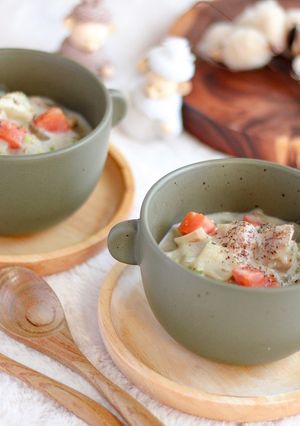 冬野菜がごろっと入ったかぶの豆乳シチュー-レシピのメイン写真