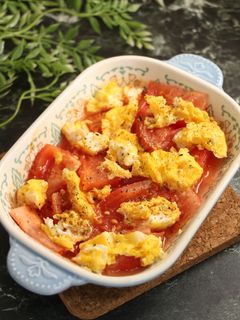 レンジで簡単!トマトの卵炒め-レシピのメイン写真