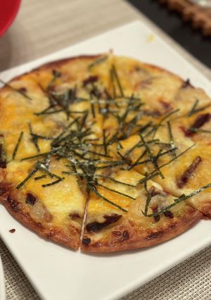 奈良漬けとワサビのピザ-レシピのメイン写真