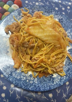 豚キムチ辛焼きそば-レシピのメイン写真
