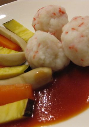 春色団子と野菜の甘酢かけ-レシピのメイン写真