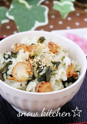 ベビーホタテとほうれん草の炊き込みご飯-レシピのメイン写真