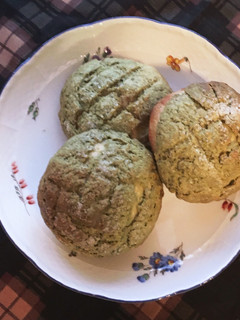 ♡ふわふわ抹茶黒豆メロンパン-レシピのメイン写真
