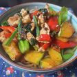 鶏肉と緑黄色野菜のかけそば☆