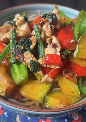 鶏肉と緑黄色野菜のかけそば☆-レシピのメイン写真
