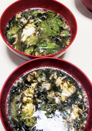 サニーレタスの中華風スープ♪余ったら是非-レシピのメイン写真
