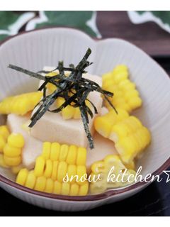 とうもろこしと高野豆腐の含め煮-レシピのメイン写真