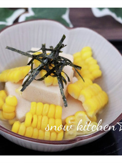 とうもろこしと高野豆腐の含め煮-レシピのメイン写真