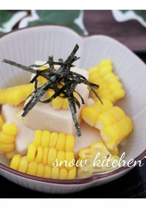 とうもろこしと高野豆腐の含め煮-レシピのメイン写真