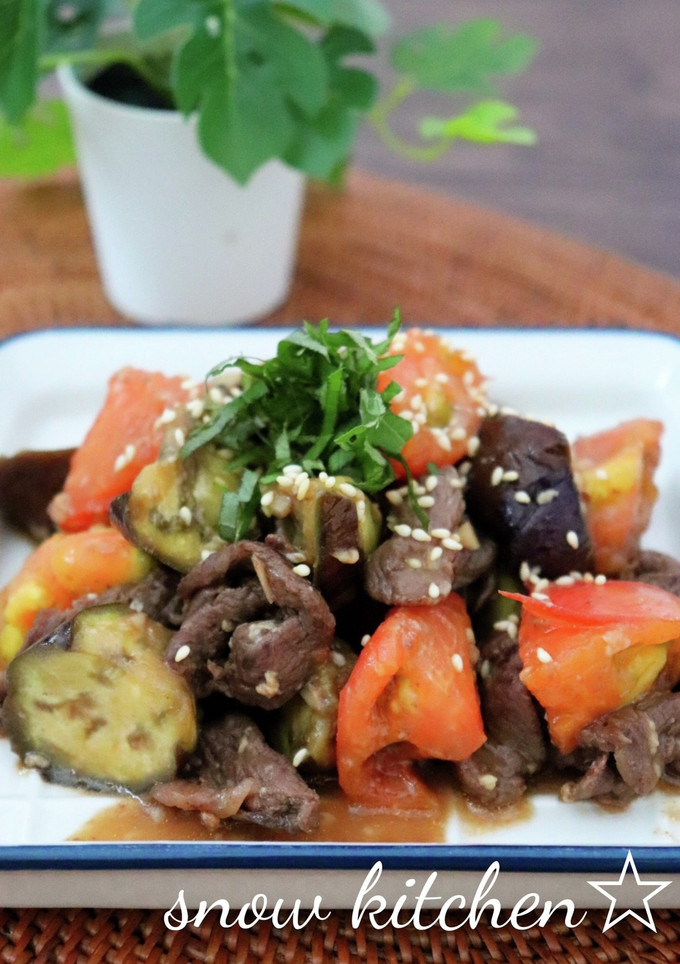 トマトと牛肉の甘辛炒め-レシピのメイン写真
