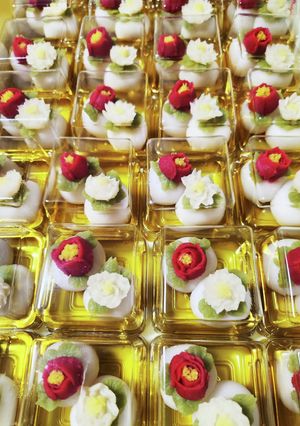 白あんこで作る、ツバキと白のお花-レシピのメイン写真