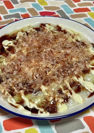 超簡単☆お好み焼き風キャベもち♪♪-レシピのメイン写真
