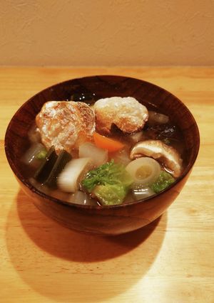 お餅の入った具だくさん味噌汁-レシピのメイン写真